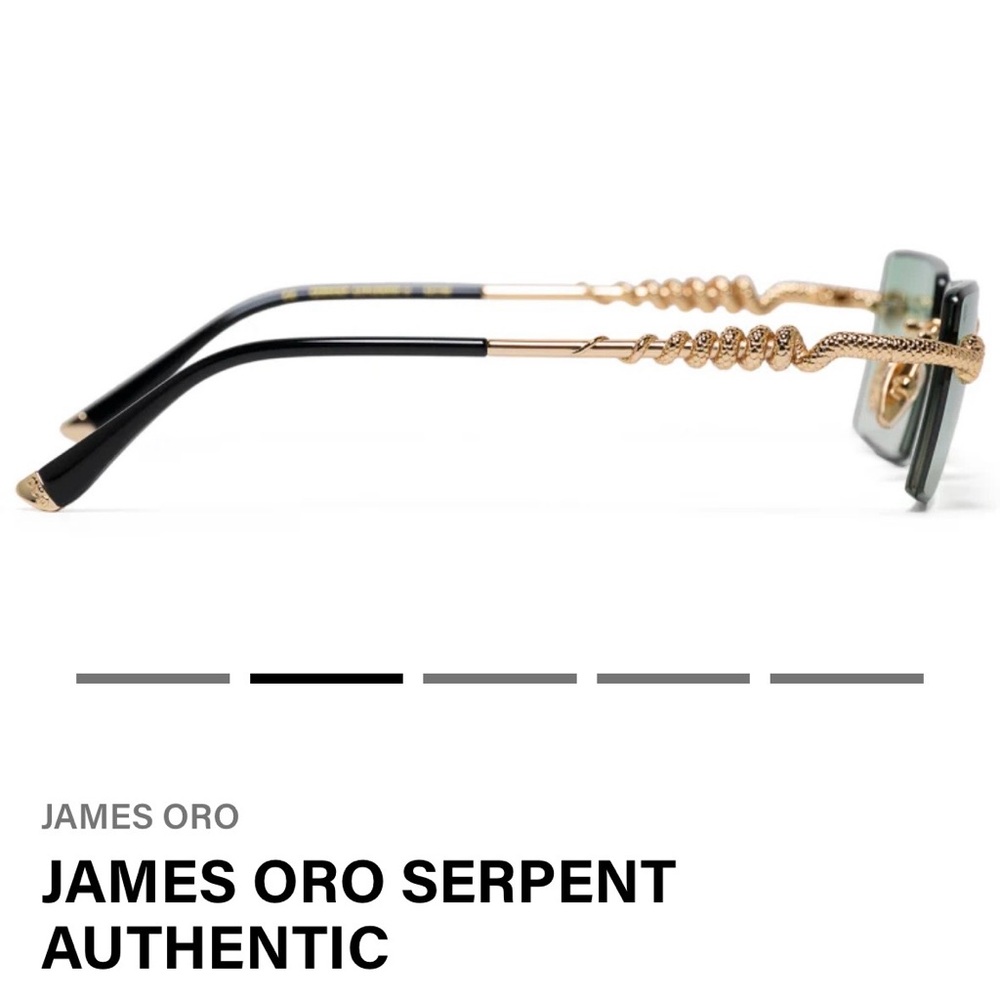 NEW Unisex James Oro Serpent Authentic - Green Tint/Gold - Picture 6 of 16